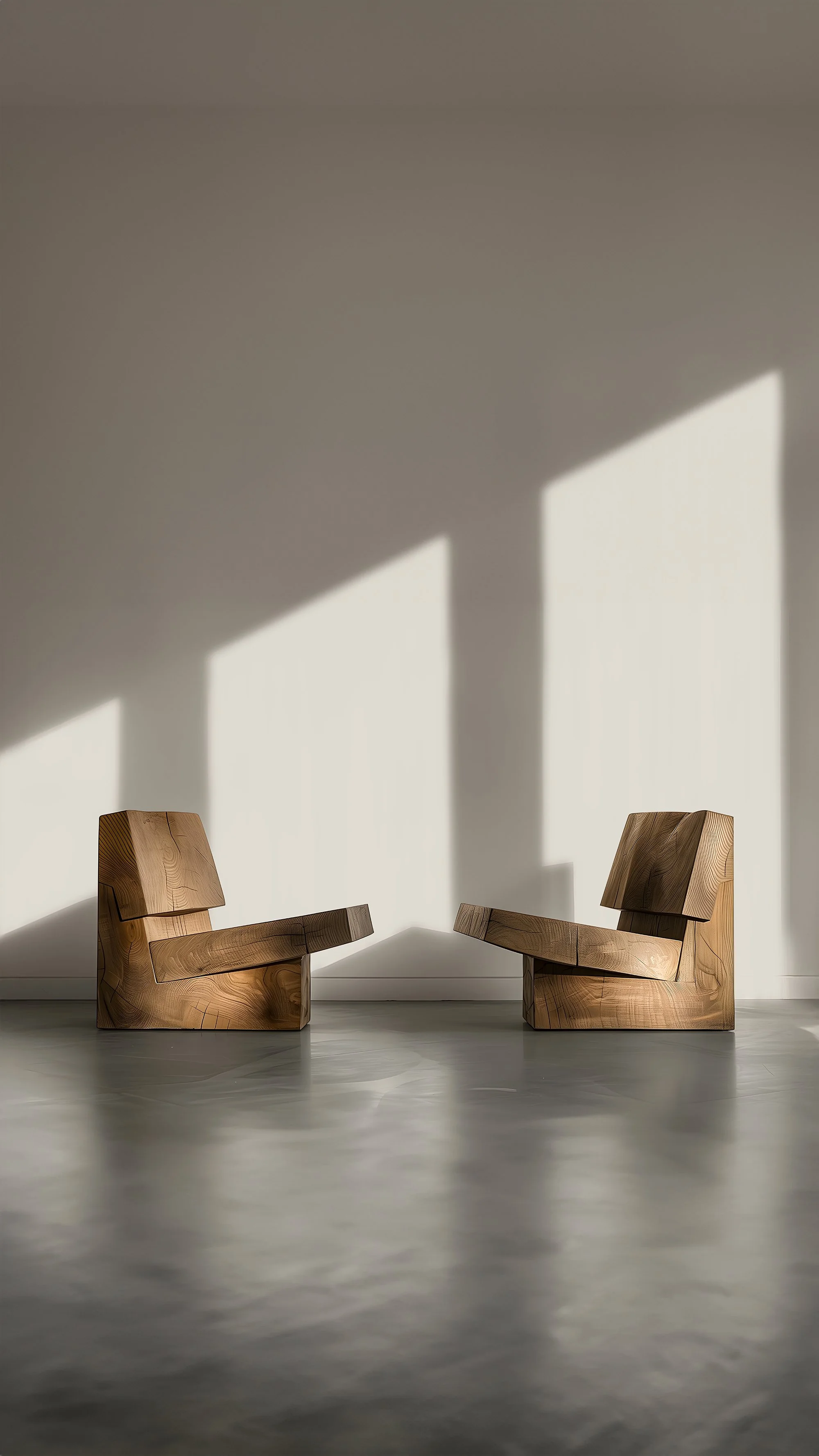 Muted by NONO No04 Solid Wood Chair Timeless Brutalist Aesthetic